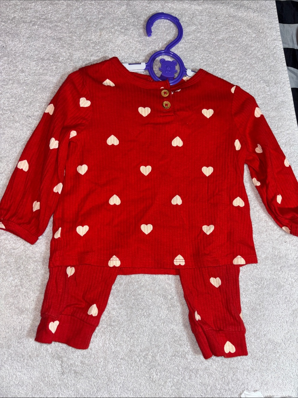 Cat & Jack Red Heart Pajama Set